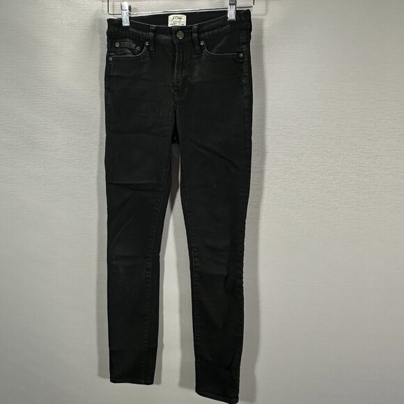 J Crew Jeans Womens 26 Lookout HIgh Rise Skinny Black Cotton Stretch Pockets - Picture 1 of 10